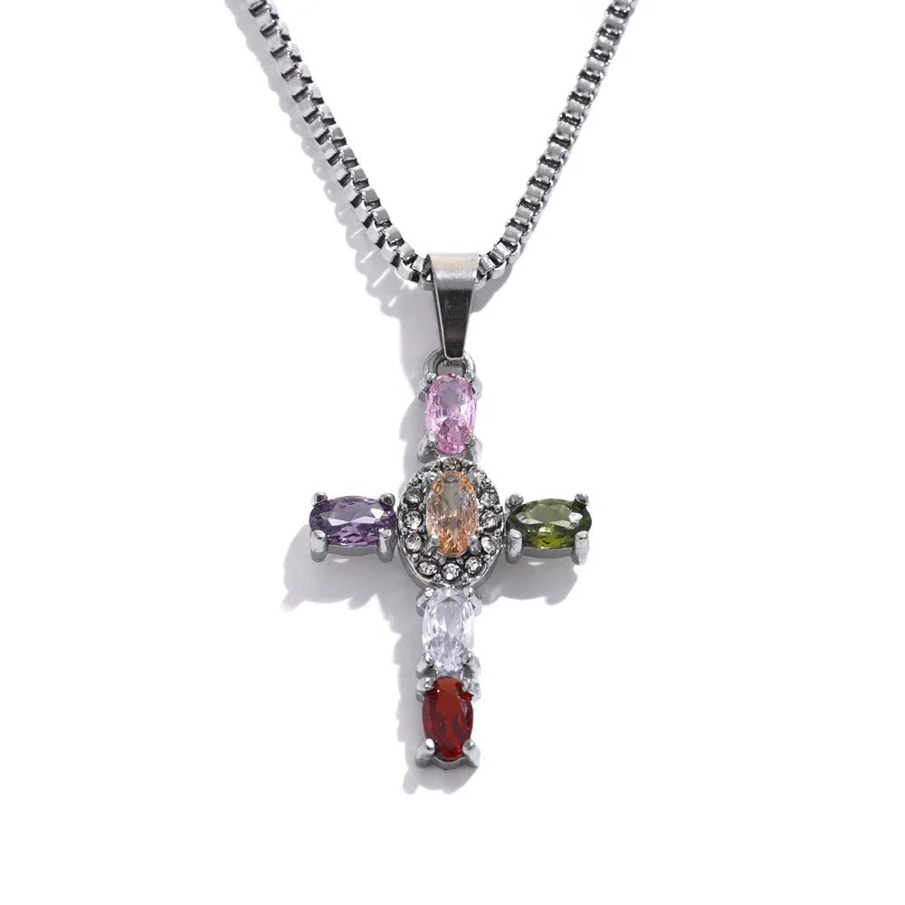 Small Gold Cross Necklace