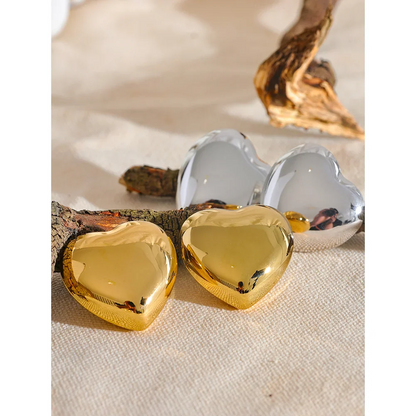 Heart Shaped Stud Earrings