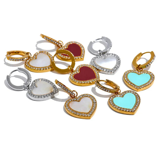 Dangle Heart Earrings