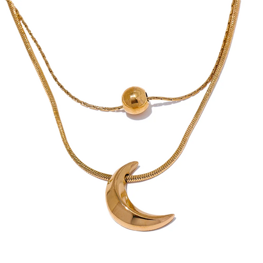 Gold Moon Necklace
