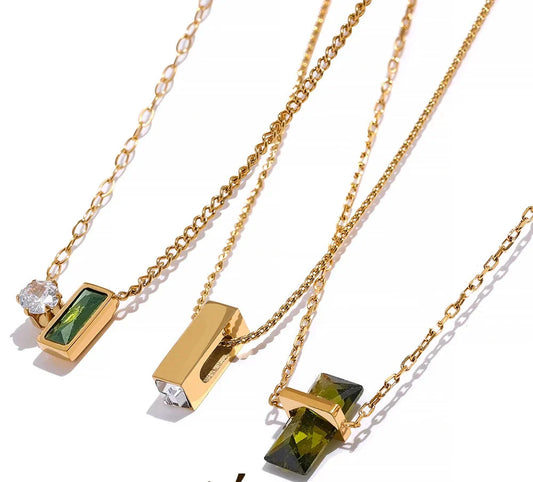 Green and Gold Necklace