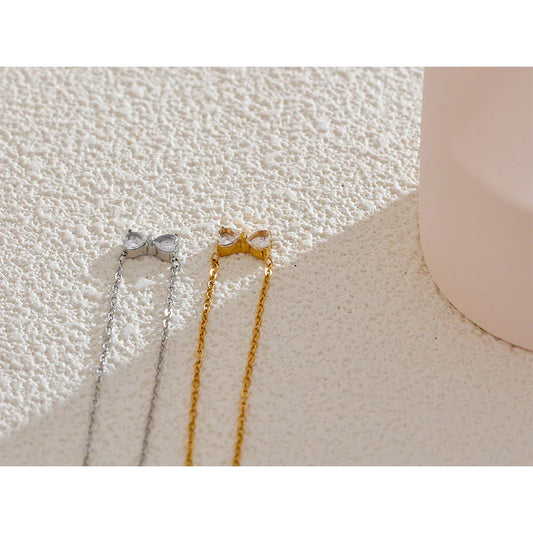 Gold Bow Necklace