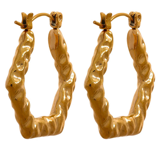 Vintage Hollow Hoop Earrings