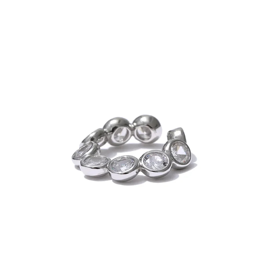 Cubic Zirconia Clip-On Earrings