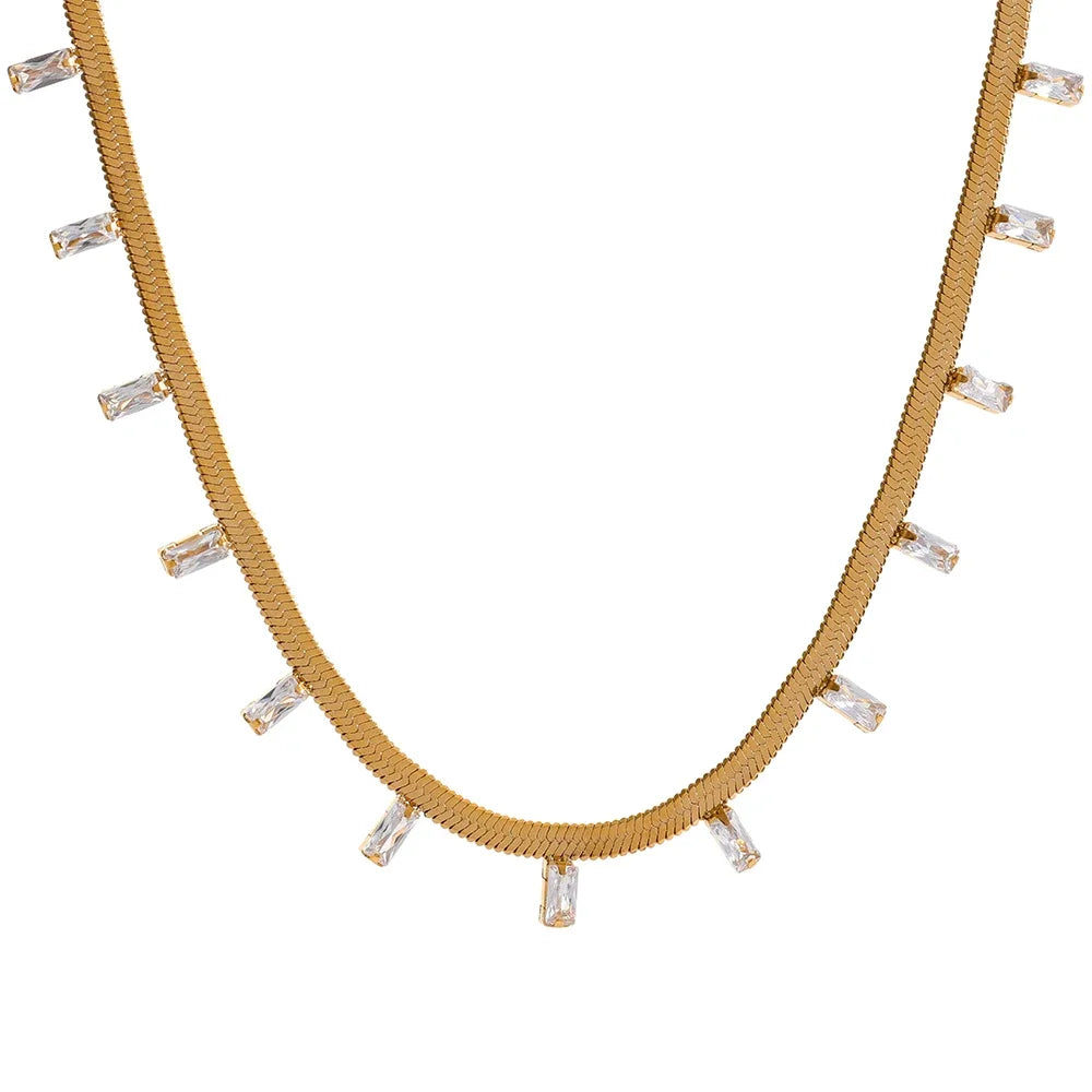 Cubic Zirconia Chain Necklace