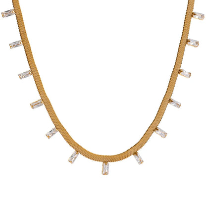 Cubic Zirconia Chain Necklace