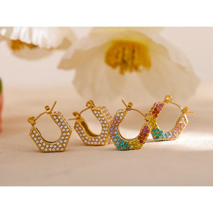Hoop earrings cubic zirconia