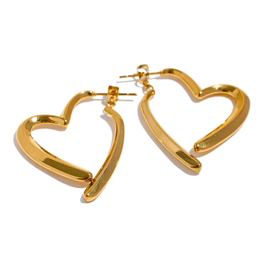 Removable Heart Hoop Earrings