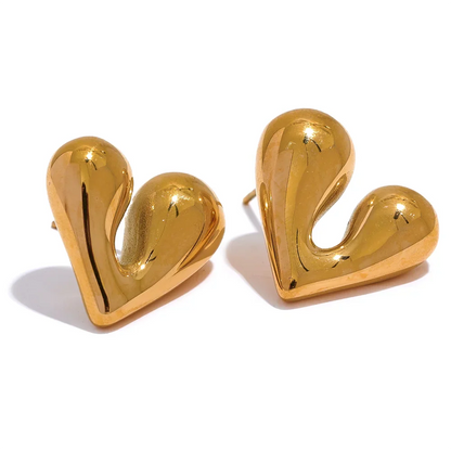 Heart Love Stud Earrings