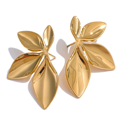 Gold Flower Earrings