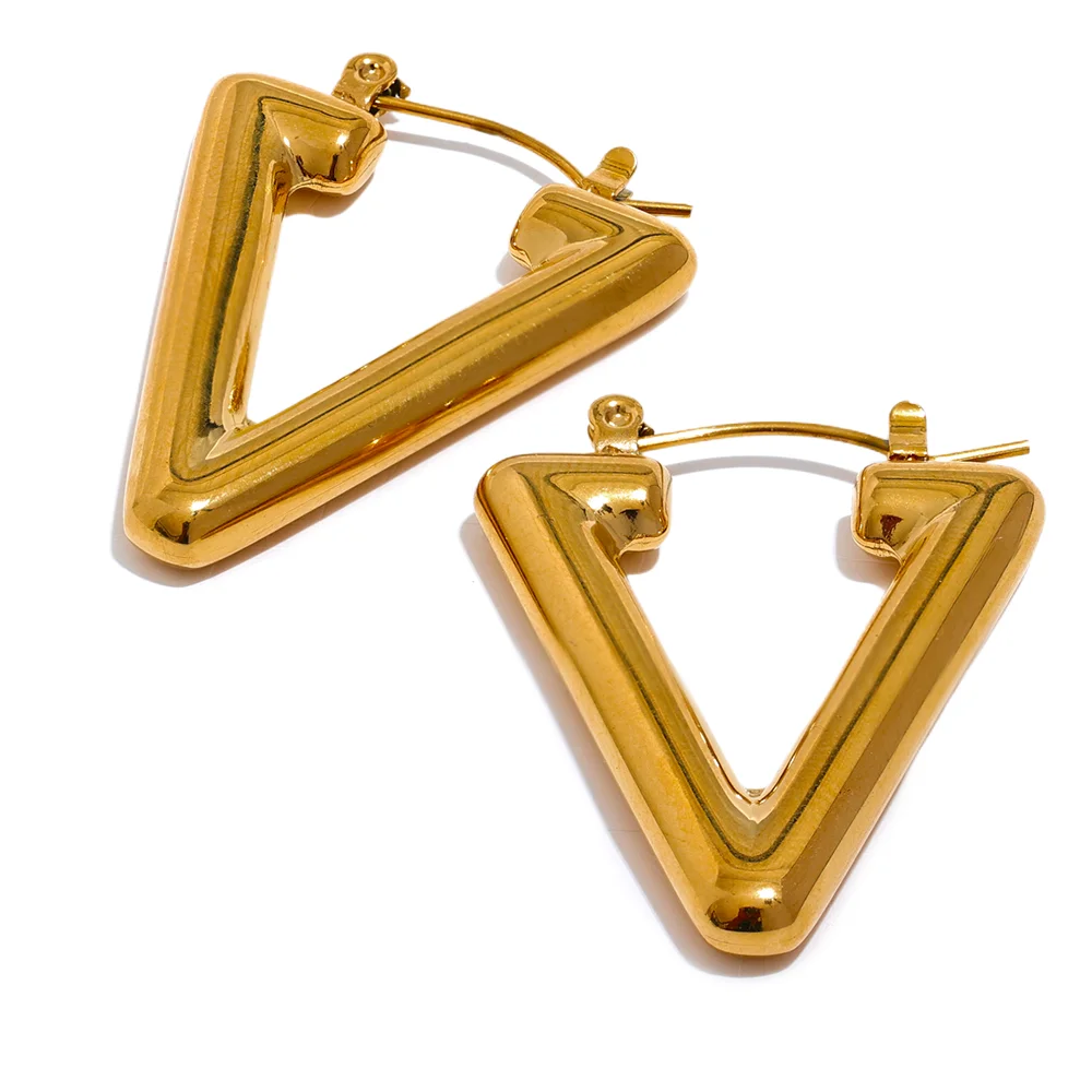 Triangle Hoop Earrings
