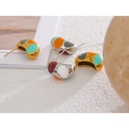 Pink Stud Earrings