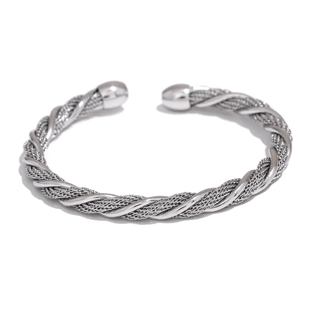 Twisted Round Cuff Bracelet