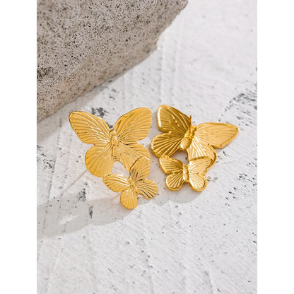 Butterfly earrings studs
