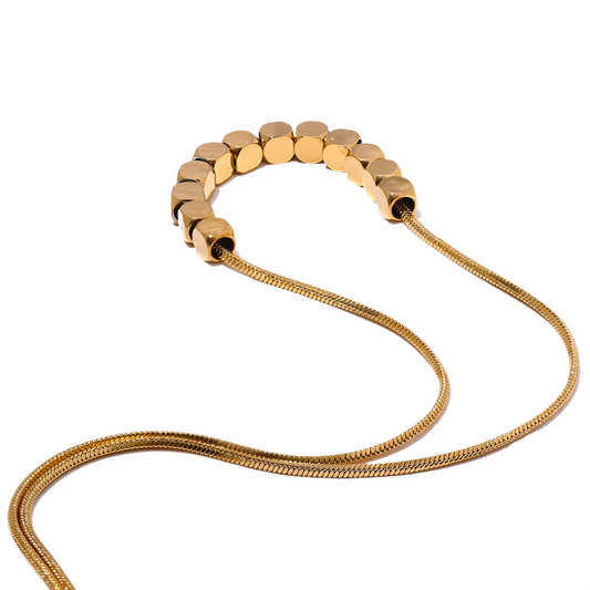 Square Beads Chain Necklace