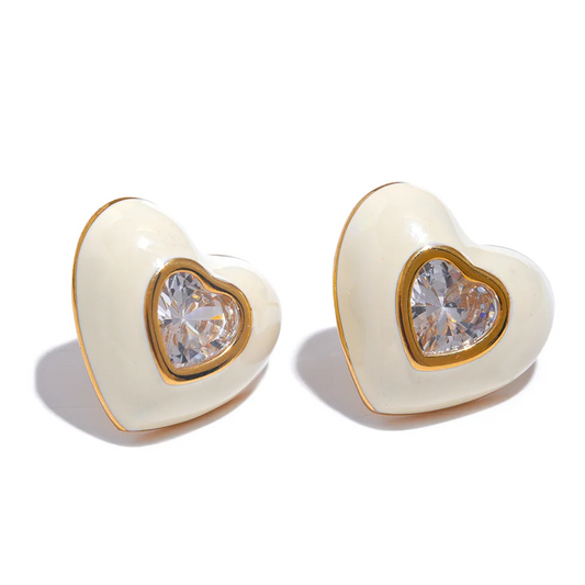 Heart Stud Earrings
