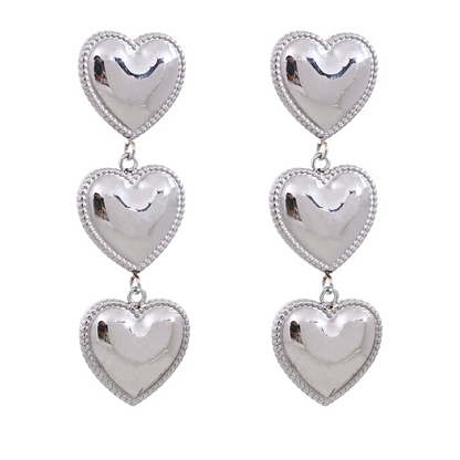 Rust-Proof Heart Dangle Earrings