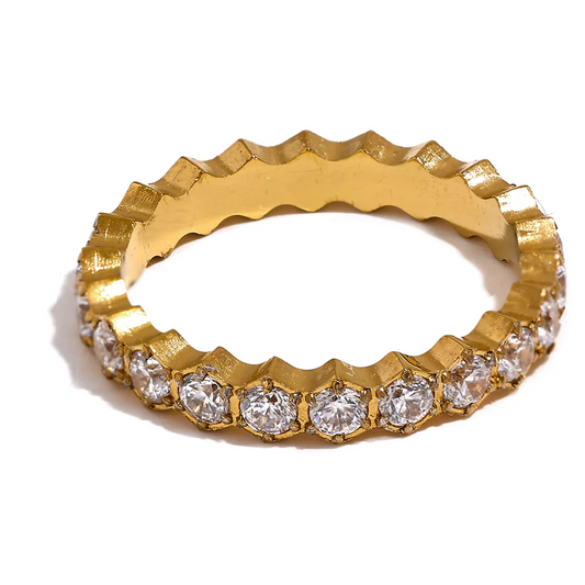 cubic zirconia band rings