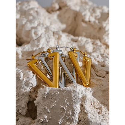 Triangle Hoop Earrings