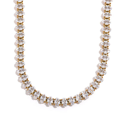 CZ Tennis Necklace Bracelet Set