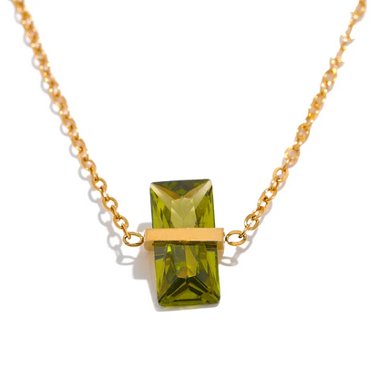 Green and Gold Necklace