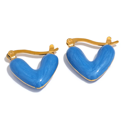 Candy Color Hollow Hoop Earrings