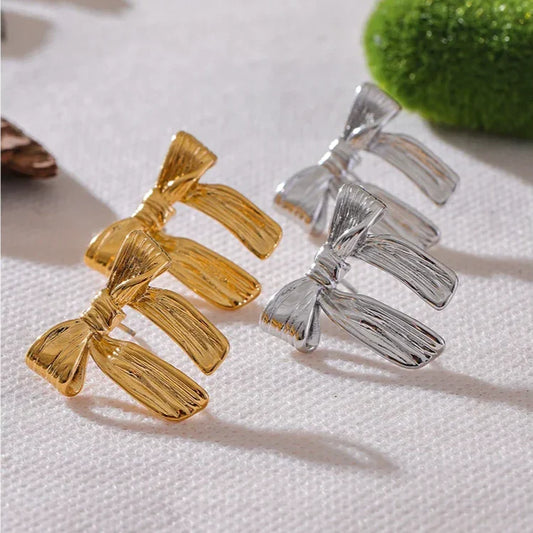 Bow Knot Stud Earrings