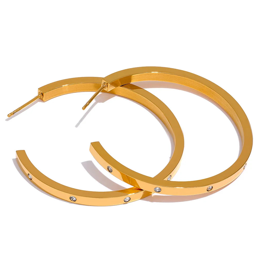 48mm Cubic Zirconia Hoop Earrings