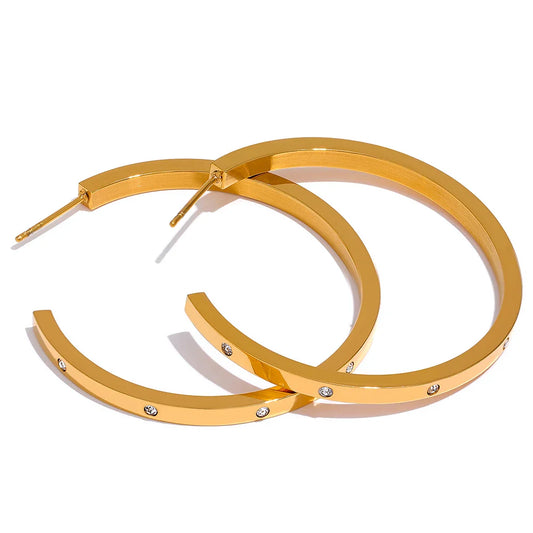 48mm Cubic Zirconia Hoop Earrings