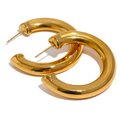 40mm Hollow Circle Earrings