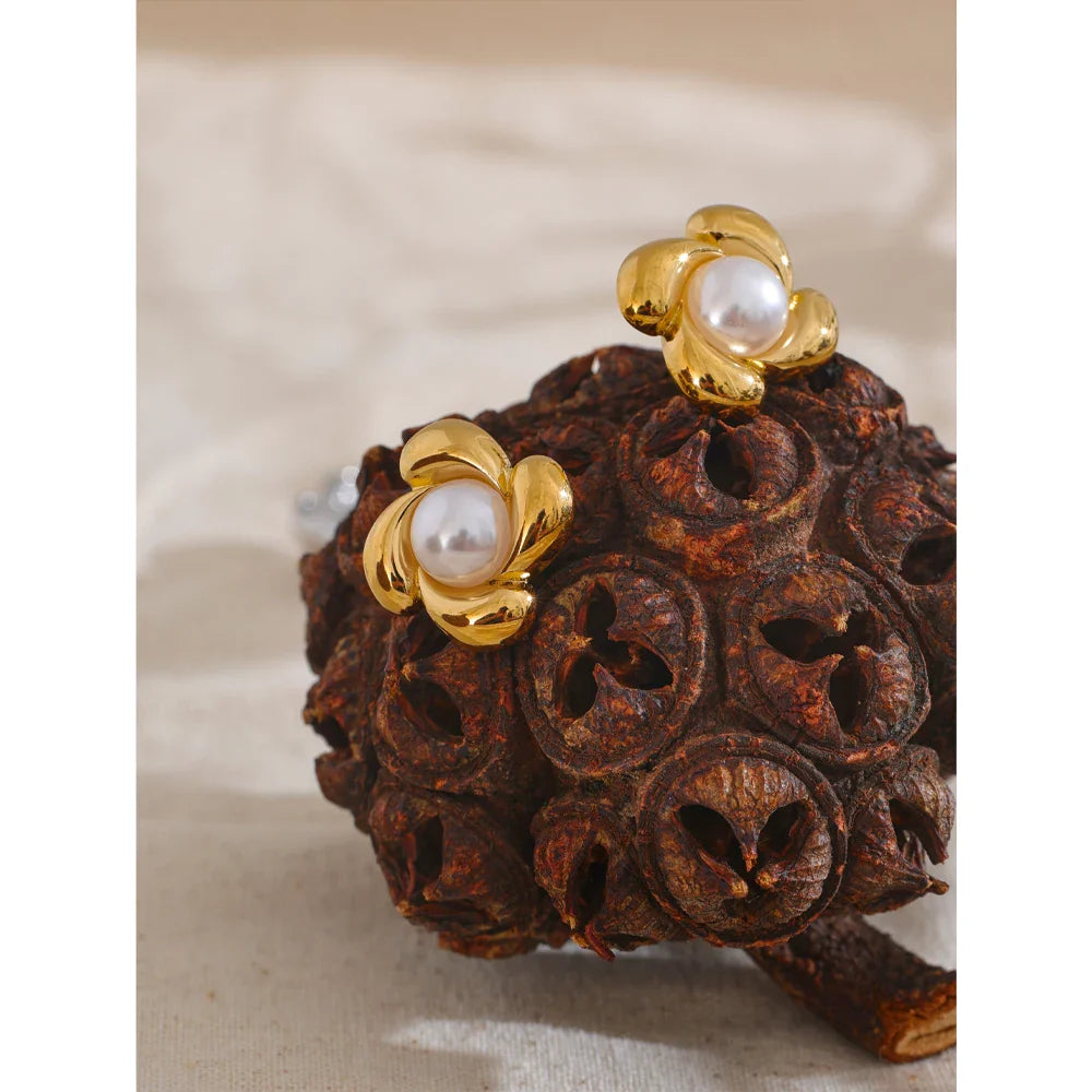 Pearl Flower Earrings
