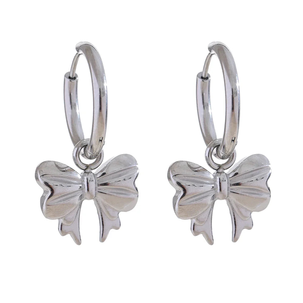 Bow Tie Hoop Earrings