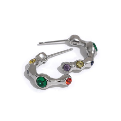Colorful Cubic Zirconia Earrings