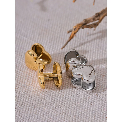 Sterling And Opal Earrings Heart