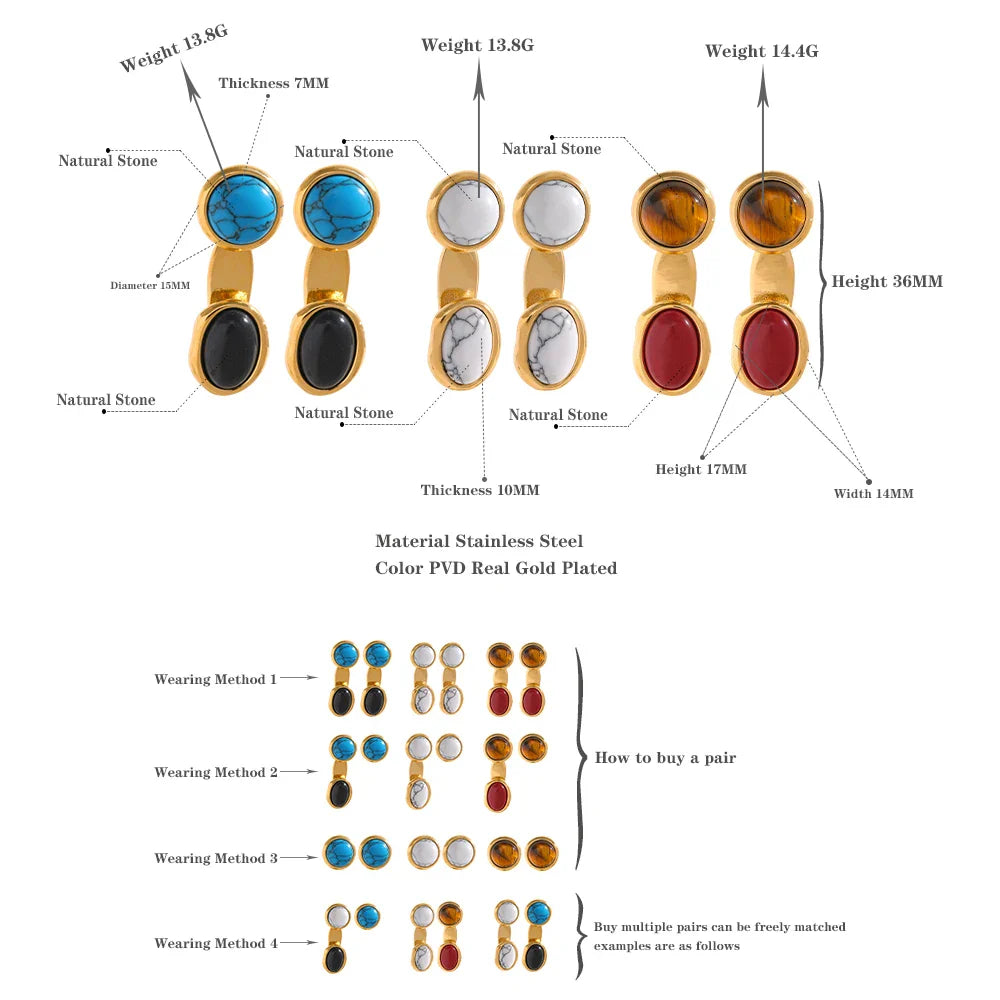 Tiger eye earrings