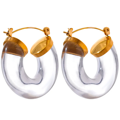 Colorful Resin Y2K Hoop Earrings