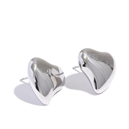 Romantic Heart Stud Earrings