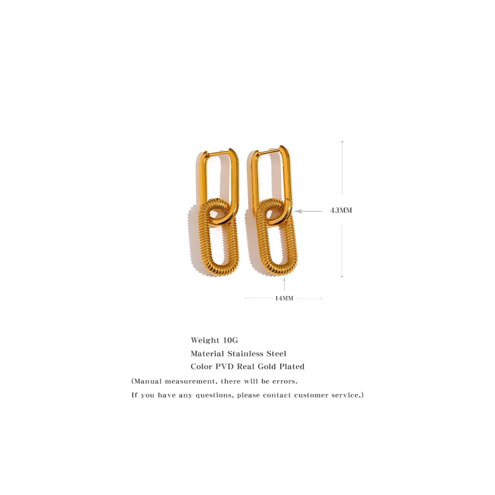 Drop Hoop Earrings