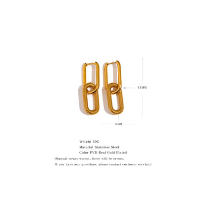 Drop Hoop Earrings