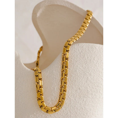 Box Chain Necklace Gold