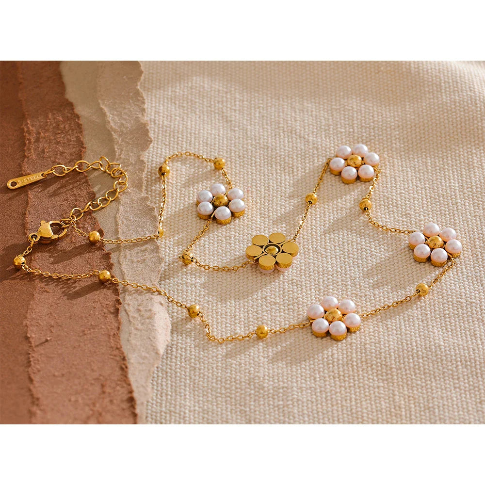 Beaded Flower Necklace
