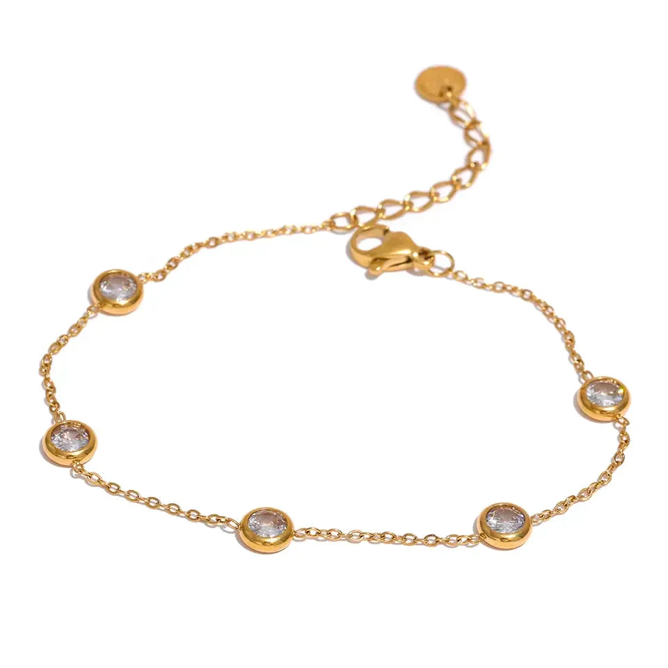 Cubic Zirconia Chain Bracelet