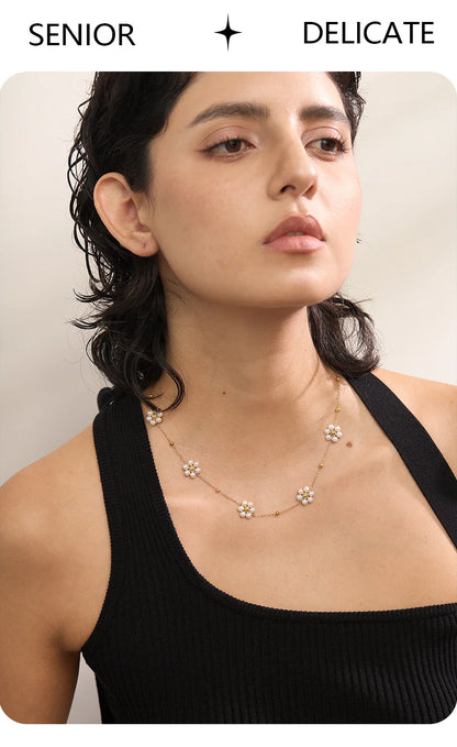 Beaded Flower Necklace