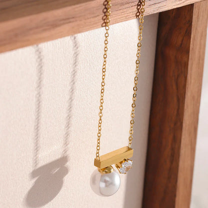 Golden Pearl Necklace