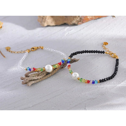 Black Bead Bracelet