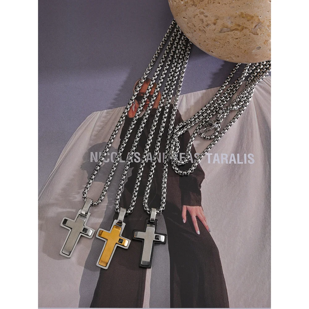 Cross Necklace Silver and Gold