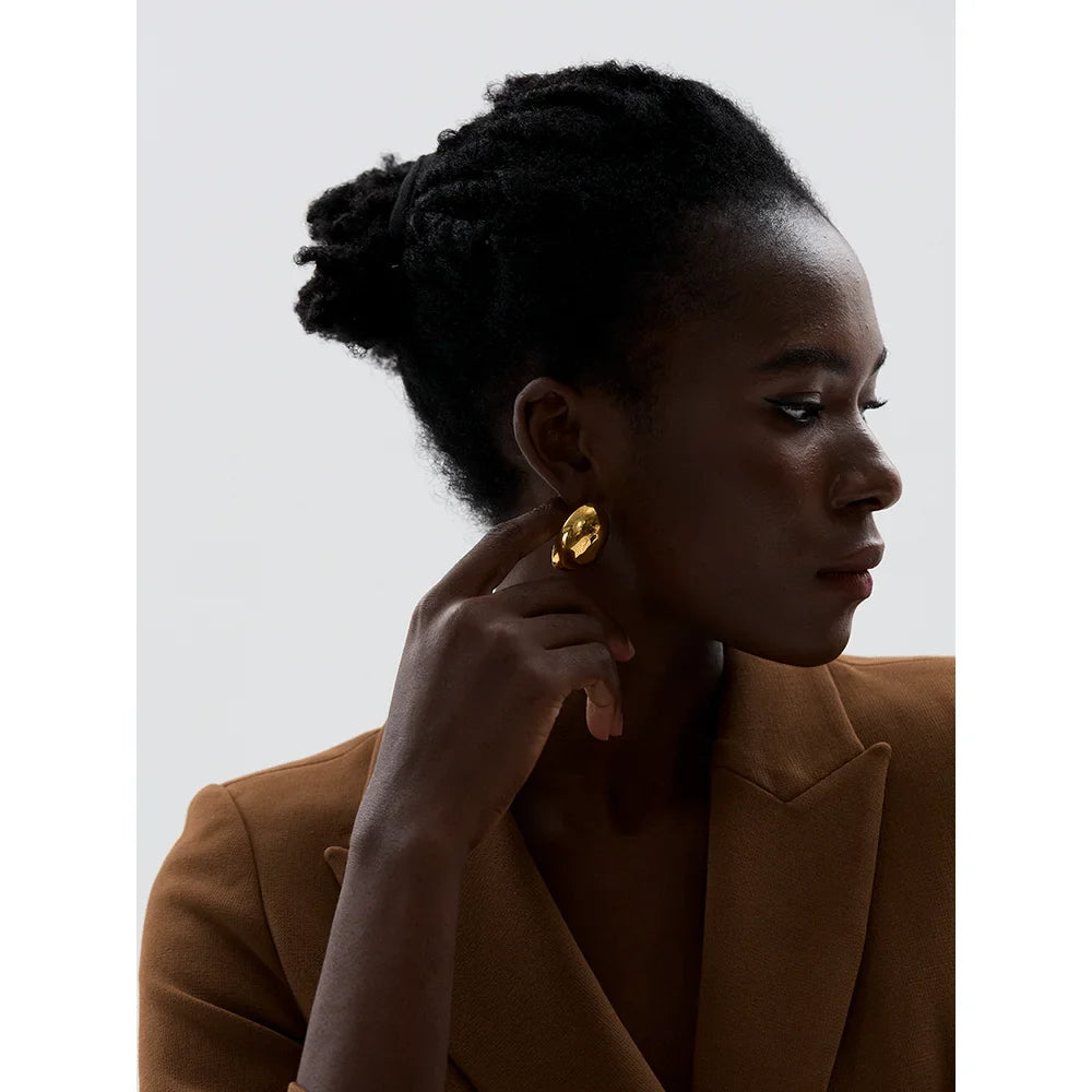Irregular Round Stud Earrings