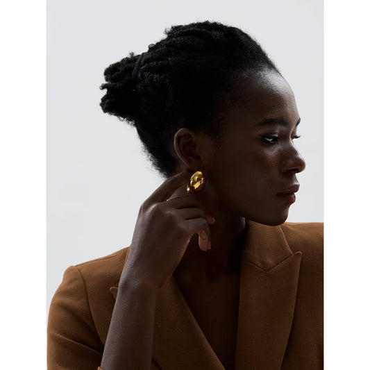 Irregular Round Stud Earrings