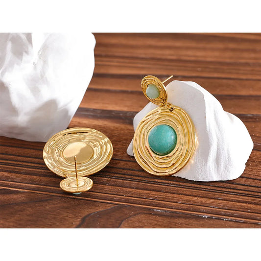 Stone dangle earrings