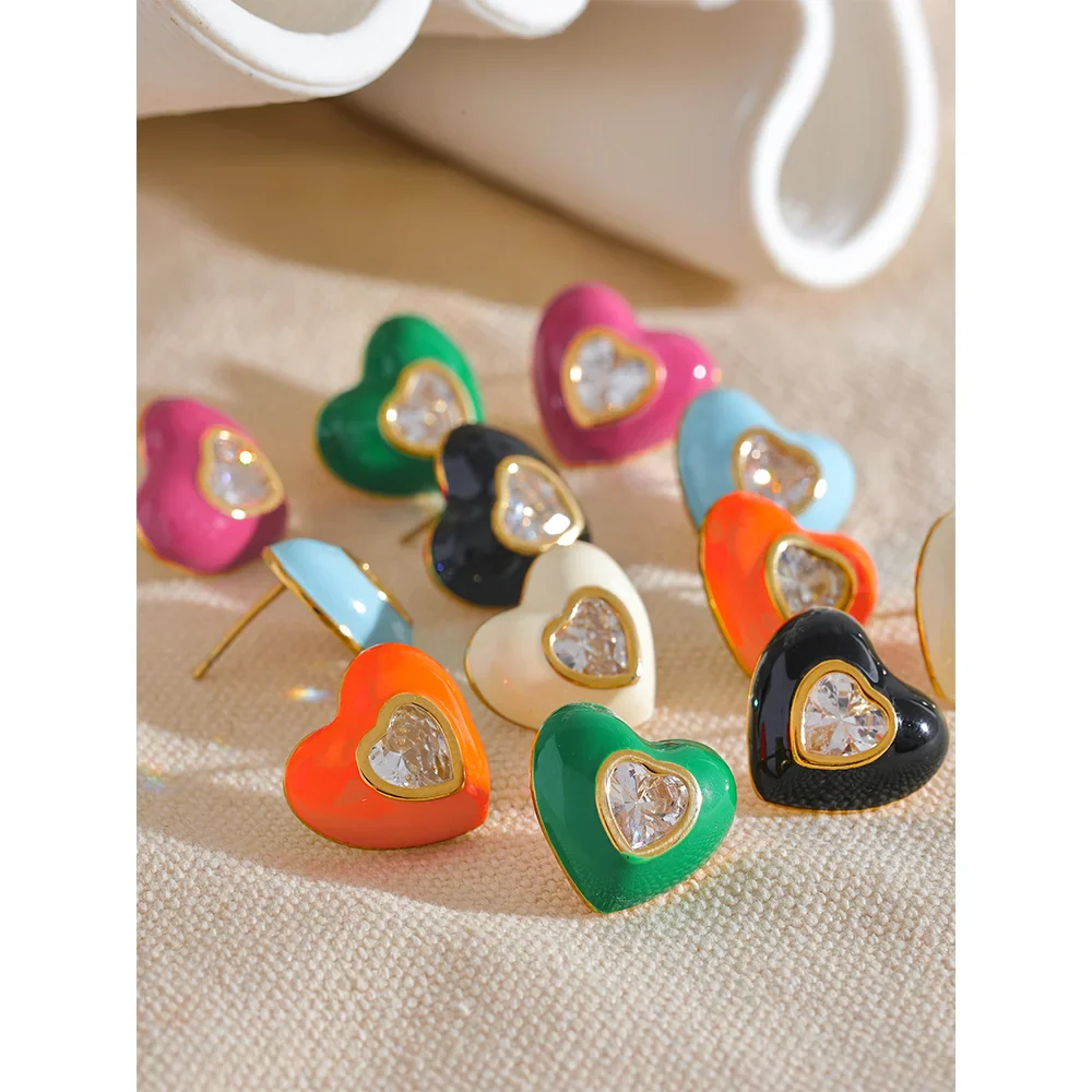 Heart Stud Earrings